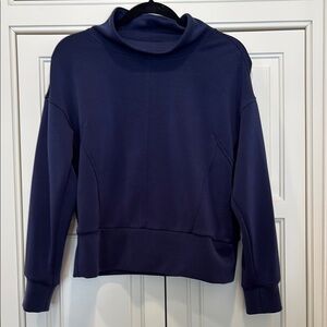 Bailey 44 Blue Turtleneck Modal Sweatshirt with Soft Knit
